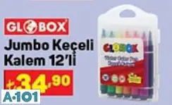 GLOBOX JUMBO KEÇELİ KALEM 12'Lİ GLOBOX JUMBO KEÇELİ KALEM 12'Lİ